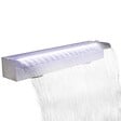 VIDAXL - Lame d'eau rectangulaire à LED 60 cm en acier inoxydable pour piscine - vignette