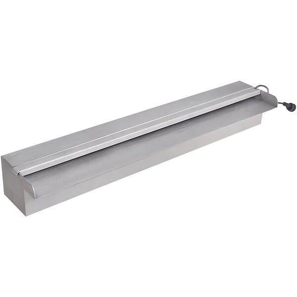 VIDAXL - Lame d'eau rectangulaire à LED 60 cm en acier inoxydable pour piscine - large