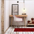 HABITAT ET JARDIN - Bureau en bois "Valencia" - 100 x 60 x 74 cm - Marron - vignette