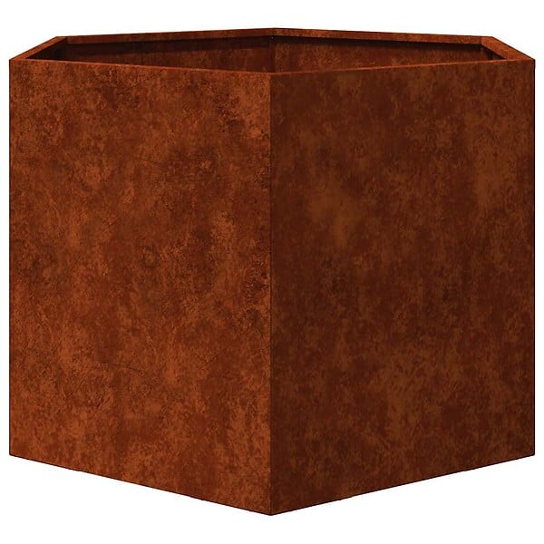 VIDAXL - vidaXL Jardinière Rouillé 60x60x45 cm Acier corten - large