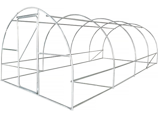 HABITAT ET JARDIN - Serre tunelle de jardin avec porte 6 x 3 m "Mimosa" - 18 m² - 180g - Blanc - large