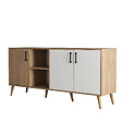 HABITAT ET JARDIN - Buffet en bois "Exxen" - 180 x 45 x 80 cm - Blanc - vignette