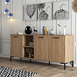 HABITAT ET JARDIN - Buffet en bois "Aurora" - 180 x 45 x 80 cm - Marron - vignette