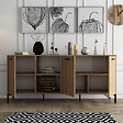 HABITAT ET JARDIN - Buffet en bois "Aurora" - 180 x 45 x 80 cm - Marron - vignette