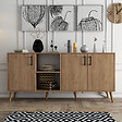 HABITAT ET JARDIN - Buffet en bois "Exxen" - 180 x 45 x 80 cm - Marron - vignette
