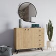 HABITAT ET JARDIN - Buffet en bois "Waga" - 100 x 35 x 82 cm - Marron - vignette