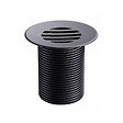 PLANETE BAIN - Bonde fixe de vidage pour lave-mains sans trop plein - écoulement libre - Grille laiton noir mat - vignette