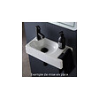 PLANETE BAIN - Bonde de vidage pour lavabo et vasque sans trop plein - Clic clac - Dôme céramique noir satin - vignette