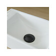 PLANETE BAIN - Bonde de vidage pour lavabo et vasque sans trop plein - Clic clac - Dôme céramique noir satin - vignette