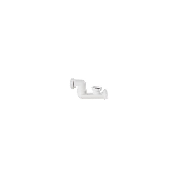 VALENTIN - Siphon baignoire blanc H124 - bouchon de dégorgement - large