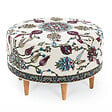 HABITAT ET JARDIN - Pouf en bois "Rimini" - 65 x 65 x 40 cm - Blanc - vignette