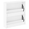 VIDAXL - vidaXL Meuble à  chaussures 2 étages avec miroir 63x17x67 cm Blanc - vignette