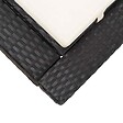 VIDAXL - vidaXL Transat à 2 places avec coussin Noir Résine tressée - vignette