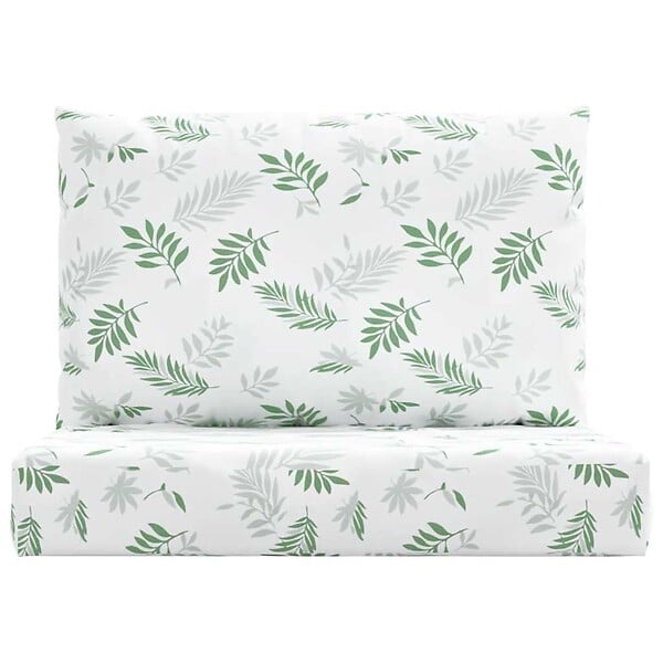 VIDAXL - vidaXL Coussins de palette lot de 2 motif de feuilles tissu Oxford - large