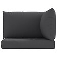 VIDAXL - vidaXL Coussins de palette lot de 3 anthracite tissu oxford - vignette