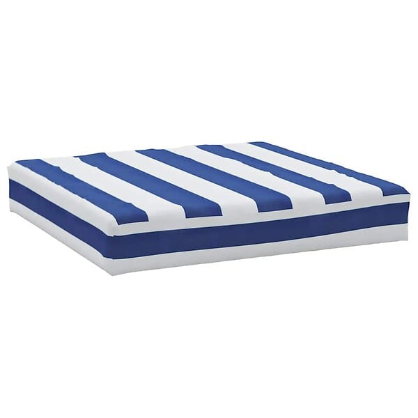 VIDAXL - vidaXL Coussins de palette lot de 2 rayures bleues/blanches - large