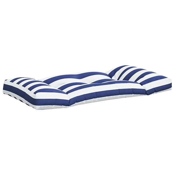 VIDAXL - vidaXL Coussins de palette lot de 2 rayures bleues/blanches - large