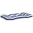 VIDAXL - vidaXL Coussins de palette lot de 2 rayures bleues/blanches - vignette