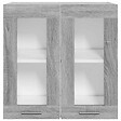 VIDAXL - vidaXL Armoire en verre suspendue "Lyon" Sonoma gris - vignette