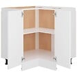 VIDAXL - vidaXL Armoire de plancher d'angle "Lyon" blanc 75,5x75,5x81,5 cm - vignette