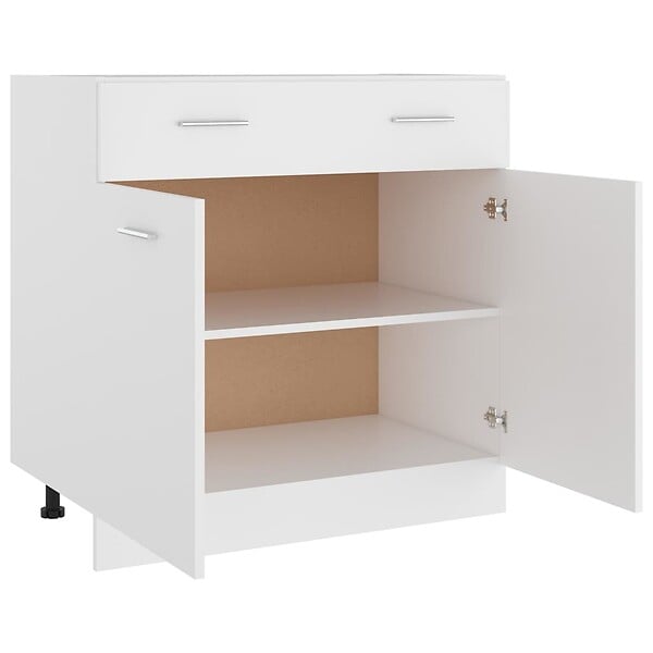 VIDAXL - vidaXL Armoire de plancher à tiroir "Lyon" Blanc 80x46x81,5cm - large
