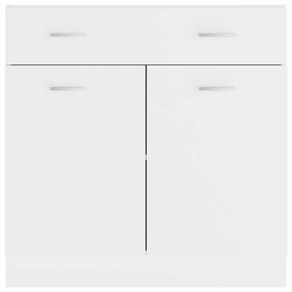 VIDAXL - vidaXL Armoire de plancher à tiroir "Lyon" Blanc 80x46x81,5cm - large