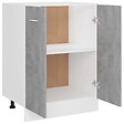 VIDAXL - vidaXL Armoire de plancher "Lyon" Gris béton Bois d’ingénierie - vignette