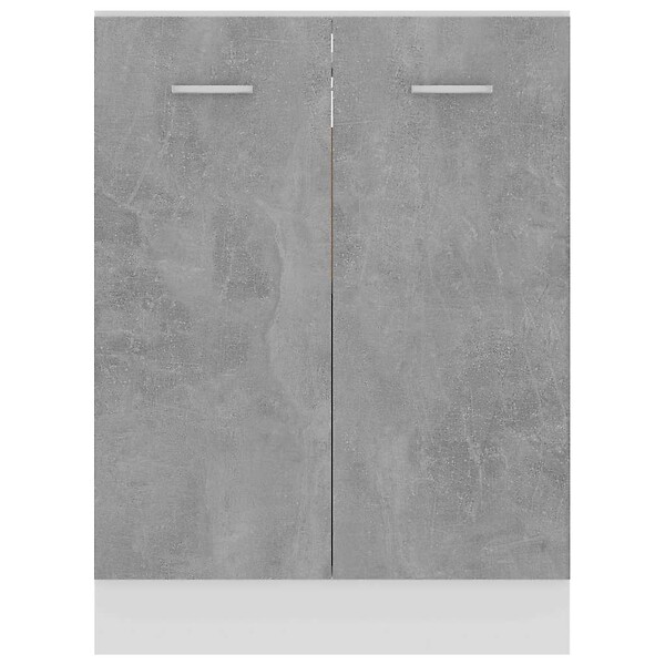 VIDAXL - vidaXL Armoire de plancher "Lyon" Gris béton Bois d’ingénierie - large