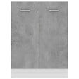 VIDAXL - vidaXL Armoire de plancher "Lyon" Gris béton Bois d’ingénierie - vignette