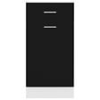 VIDAXL - vidaXL Armoire de plancher à tiroir "Lyon" Noir 40x46x81,5 cm - vignette