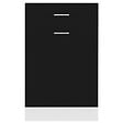 VIDAXL - vidaXL Armoire de plancher à tiroir "Lyon" Noir 50x46x81,5 cm - vignette