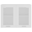 VIDAXL - vidaXL Armoire en verre suspendue "Lyon" Blanc 80x31x60 cm - vignette