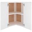 VIDAXL - vidaXL Armoire d'angle suspendue "Lyon" Blanc 57x57x60 cm Bois - vignette