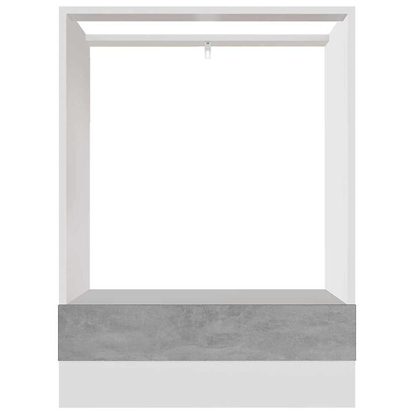 VIDAXL - vidaXL Armoire à four "Riga" Gris béton 60x46x81,5 cm - large