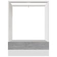 VIDAXL - vidaXL Armoire à four "Riga" Gris béton 60x46x81,5 cm - vignette