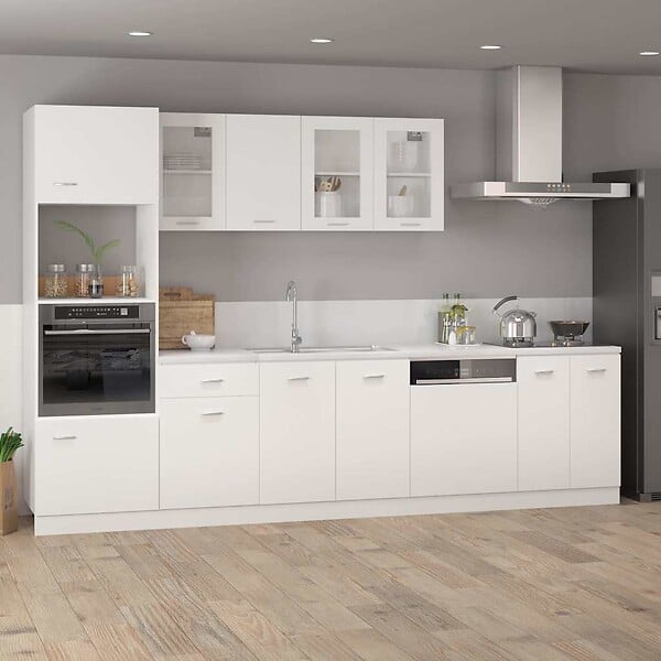 VIDAXL - Armoire à micro-ondes Blanc 60x57x207 cm Bois d’ingénierie - large