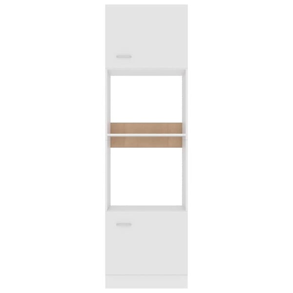 VIDAXL - Armoire à micro-ondes Blanc 60x57x207 cm Bois d’ingénierie - large