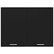 VIDAXL - vidaXL Armoire suspendue "Lyon" Noir 80x31x60 cm Bois d’ingénierie - vignette