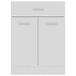 VIDAXL - vidaXL Armoire de plancher à tiroir "Lyon" Blanc - vignette