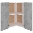 VIDAXL - vidaXL Armoire d'angle suspendue "Lyon" Gris béton Bois d’ingénierie - vignette