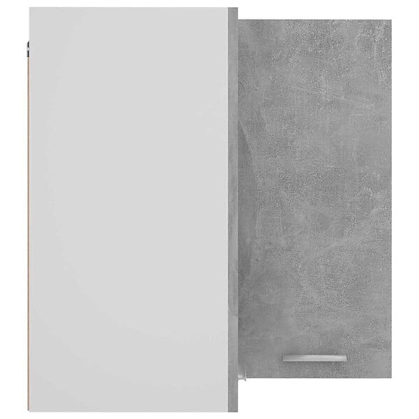 VIDAXL - vidaXL Armoire d'angle suspendue "Lyon" Gris béton Bois d’ingénierie - large