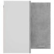 VIDAXL - vidaXL Armoire d'angle suspendue "Lyon" Gris béton Bois d’ingénierie - vignette