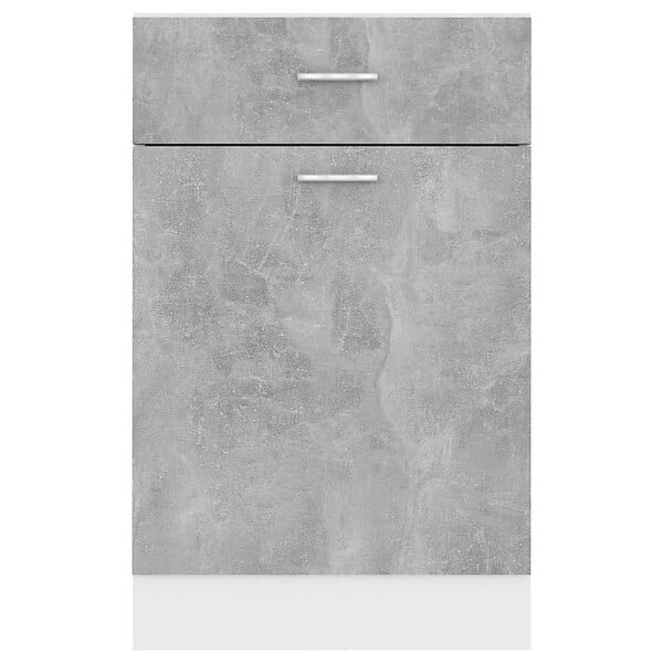 VIDAXL - vidaXL Armoire de plancher à tiroir "Lyon" Gris béton - large