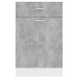 VIDAXL - vidaXL Armoire de plancher à tiroir "Lyon" Gris béton - vignette