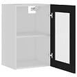 VIDAXL - vidaXL Armoire en verre suspendue "Lyon" Noir 40x31x60 cm - vignette