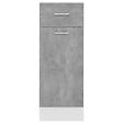 VIDAXL - vidaXL Armoire de plancher à tiroir "Lyon" Gris béton 30x46x81,5 cm - vignette