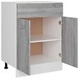 VIDAXL - vidaXL Armoire de plancher à tiroir "Lyon" Sonoma gris 60x46x81,5 cm - vignette