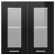 VIDAXL - vidaXL Armoire en verre suspendue "Lyon" Noir 60x31x60 cm - vignette