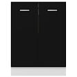 VIDAXL - vidaXL Armoire de plancher "Lyon" Noir Bois d'ingénierie - vignette