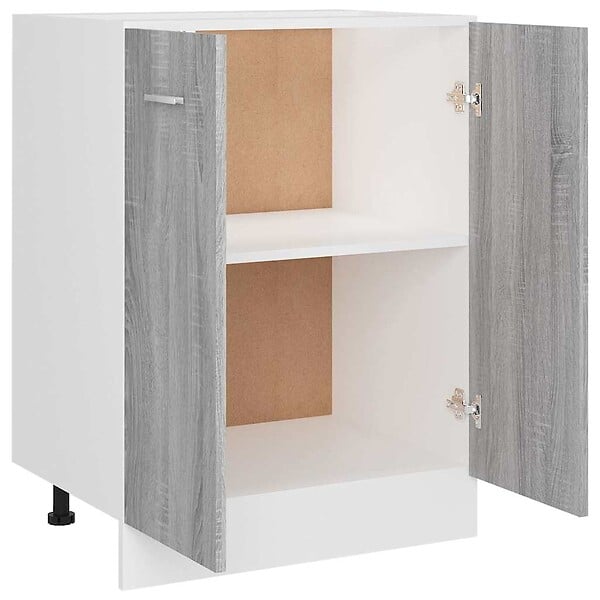 VIDAXL - vidaXL Armoire de plancher "Lyon" Sonoma gris 60x46x81,5 cm - large